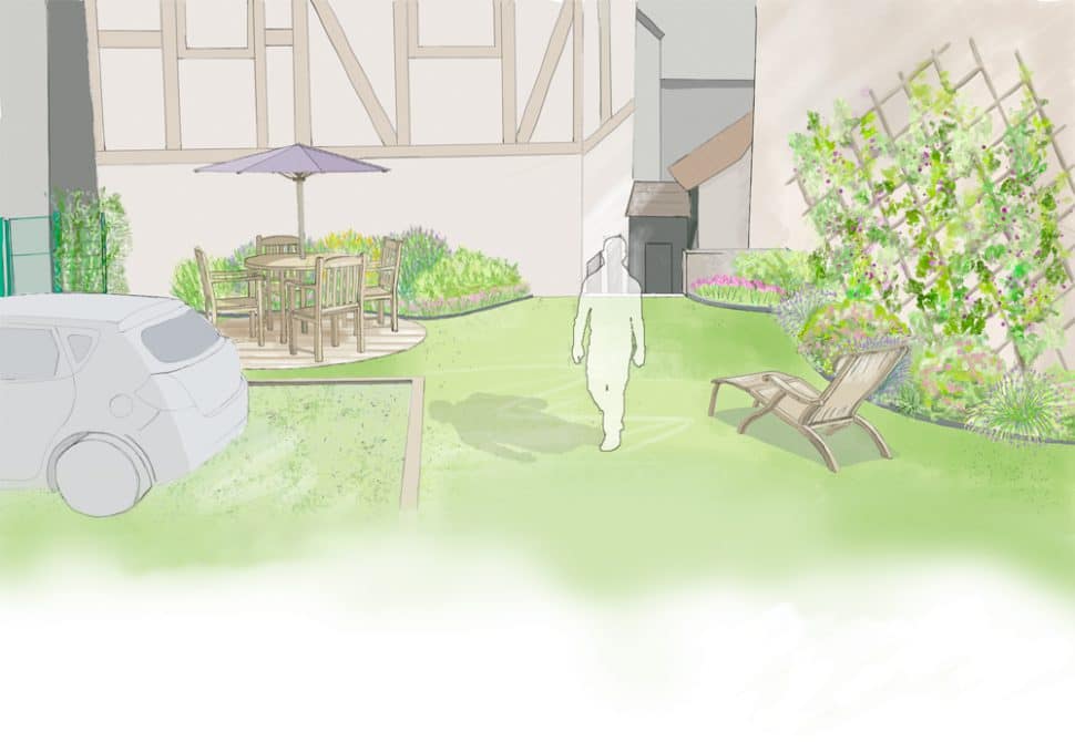 Aménagement d'un jardin pour une maison d'hôtes