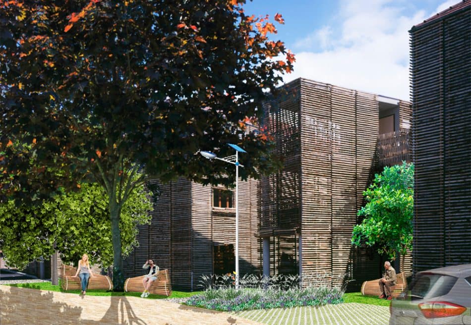 Photomontage de l'aménagement de la résidence à Louviers